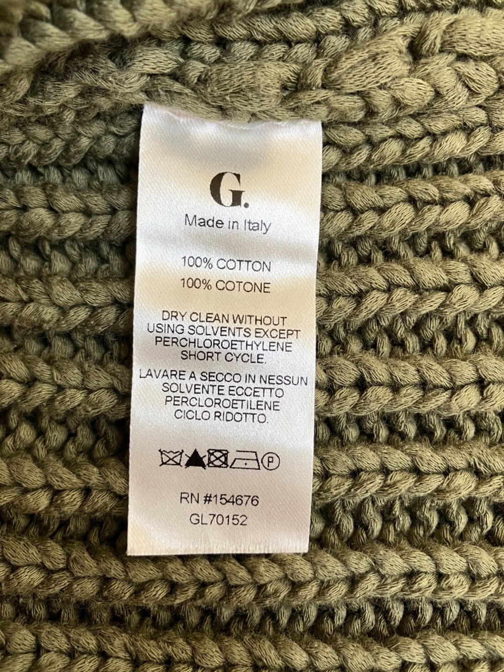 G. Label by Goop Chandler Drop-Stitch Sweater Vest Olive Green Women's Large - Picture 5 of 5